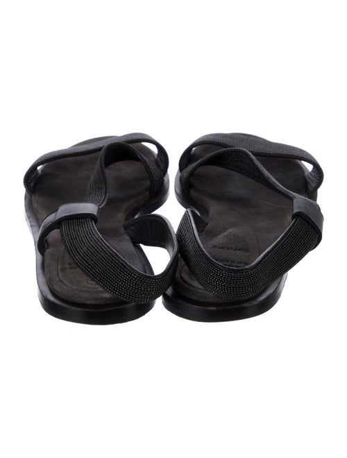 Brunello Cucinelli Leather Slingback Sandals