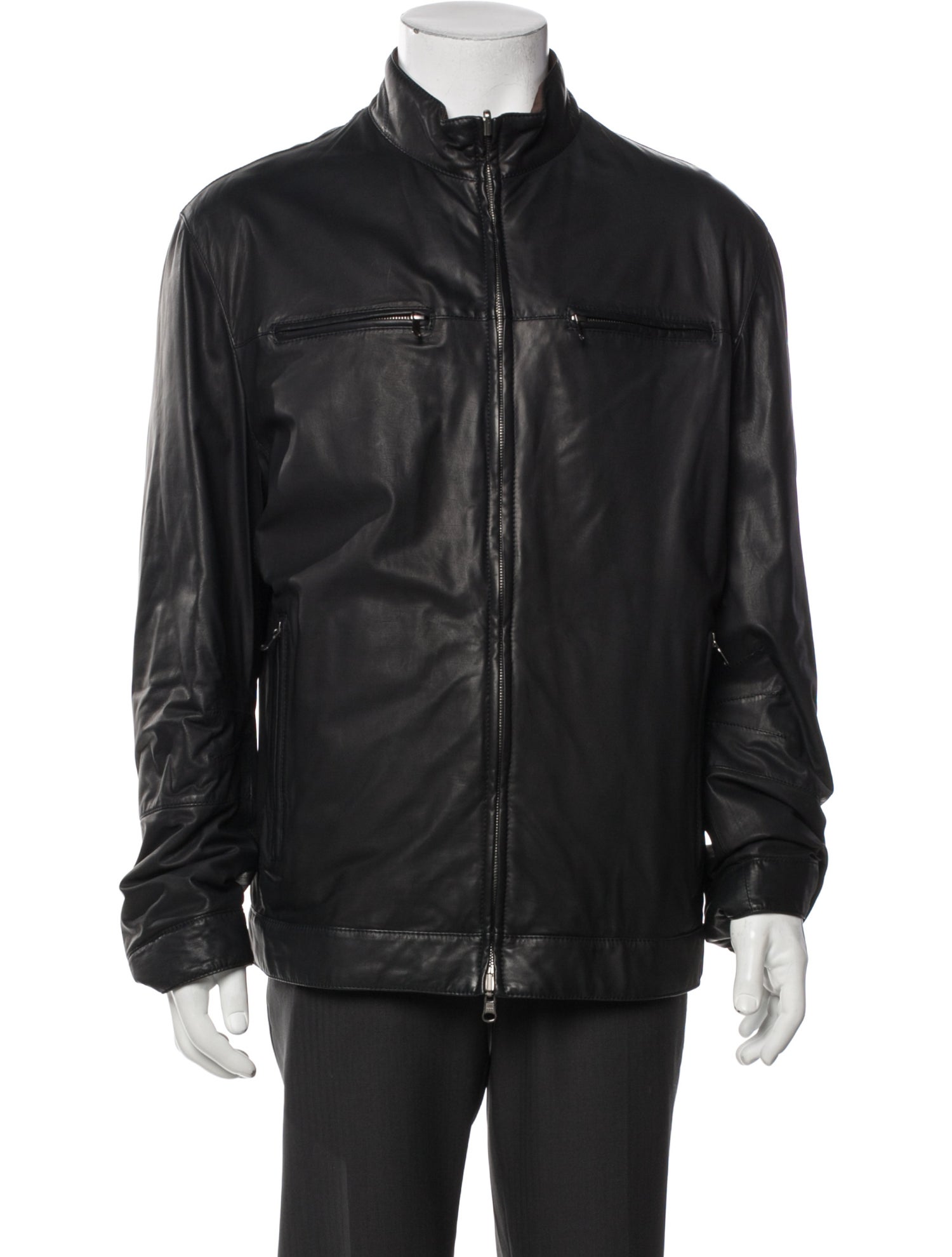 Brunello Cucinelli Leather Moto Jacket