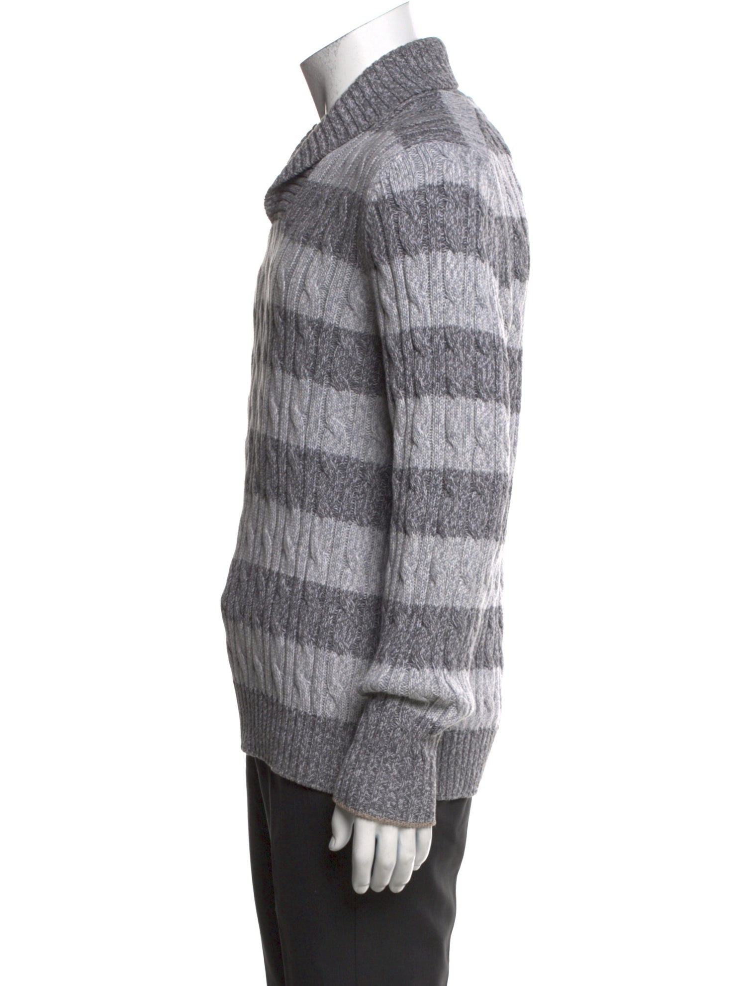 Brunello Cucinelli Striped V-Neck Cardigan