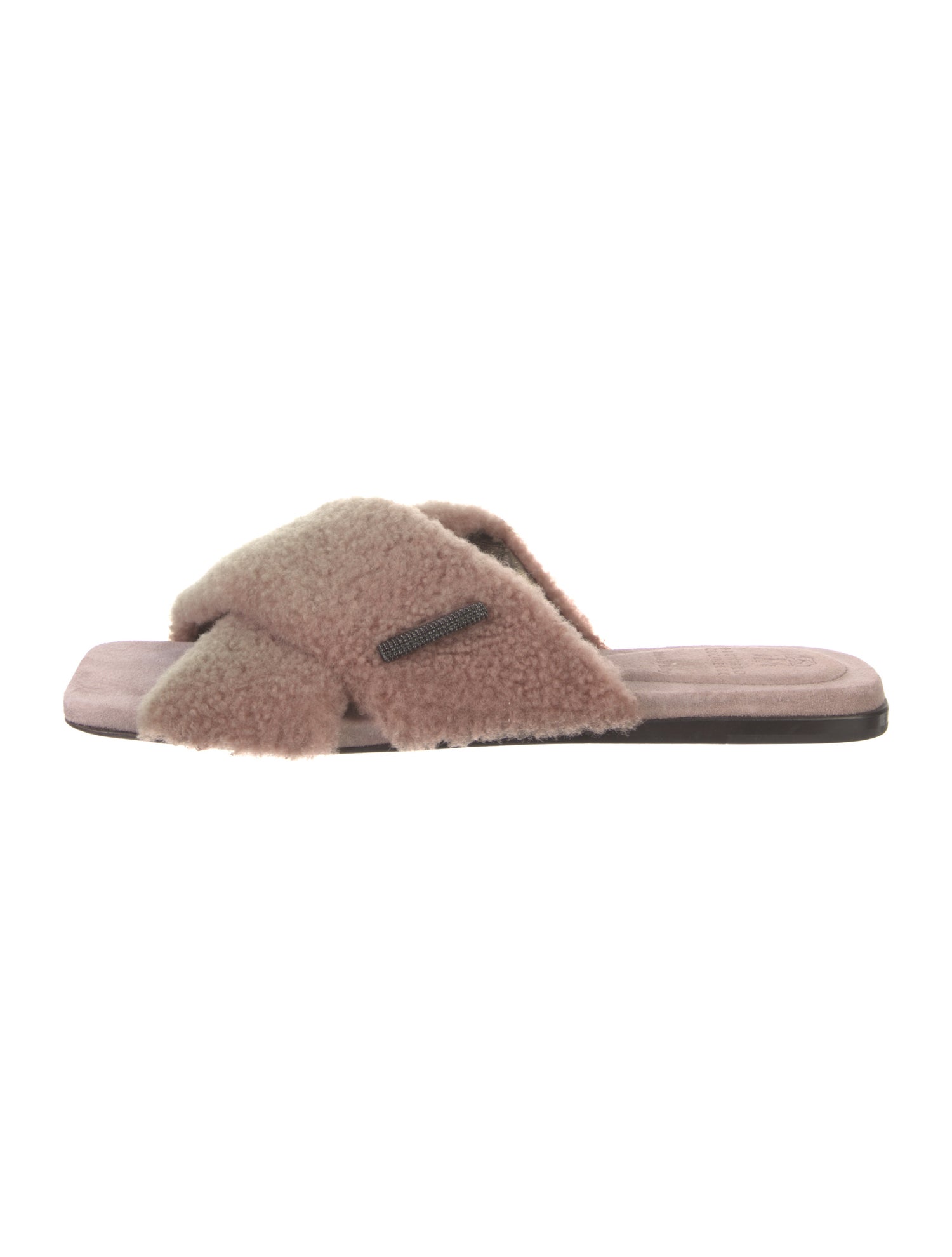 Brunello Cucinelli Monili Shearling Mules
