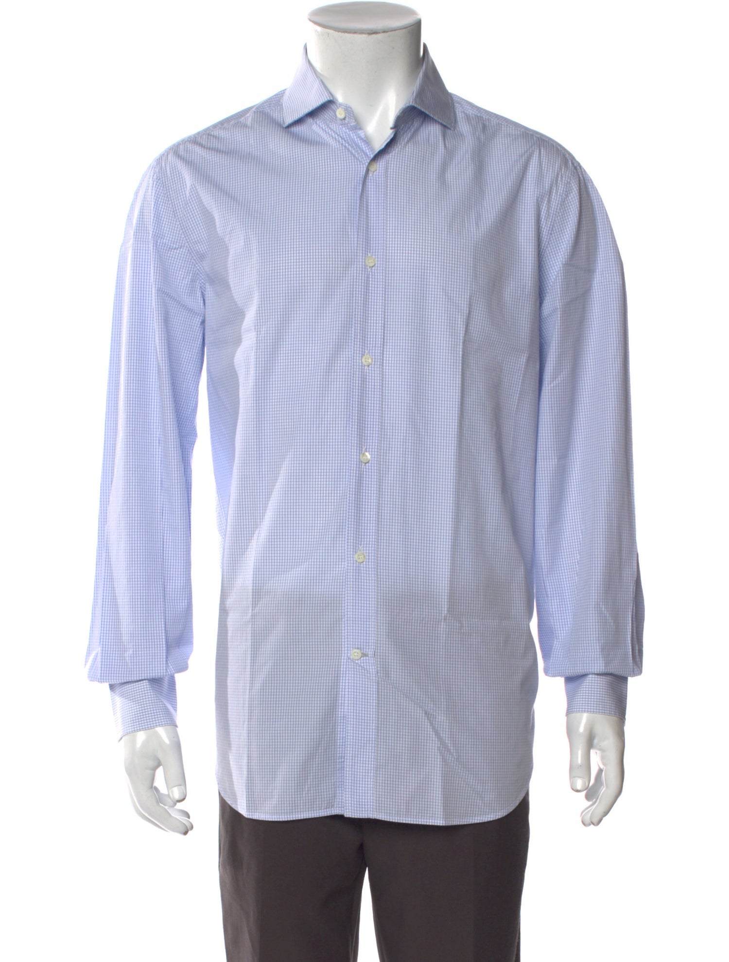 Brunello Cucinelli Plaid Print Long Sleeve Shirt