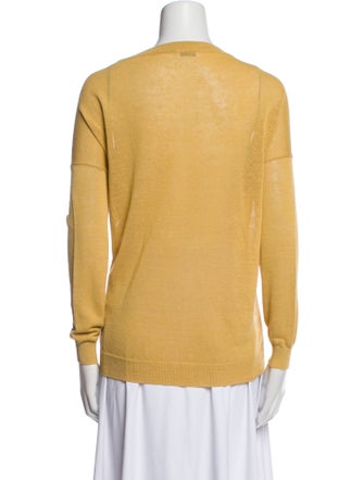 Brunello Cucinelli Linen V-Neck Sweater