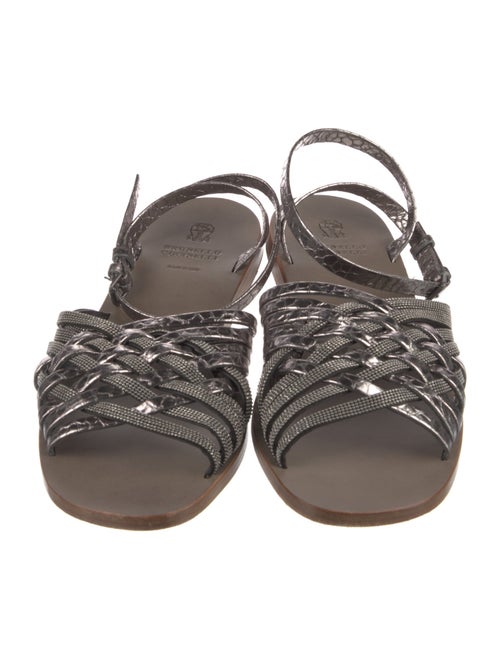 Brunello Cucinelli Leather Slingback Flats