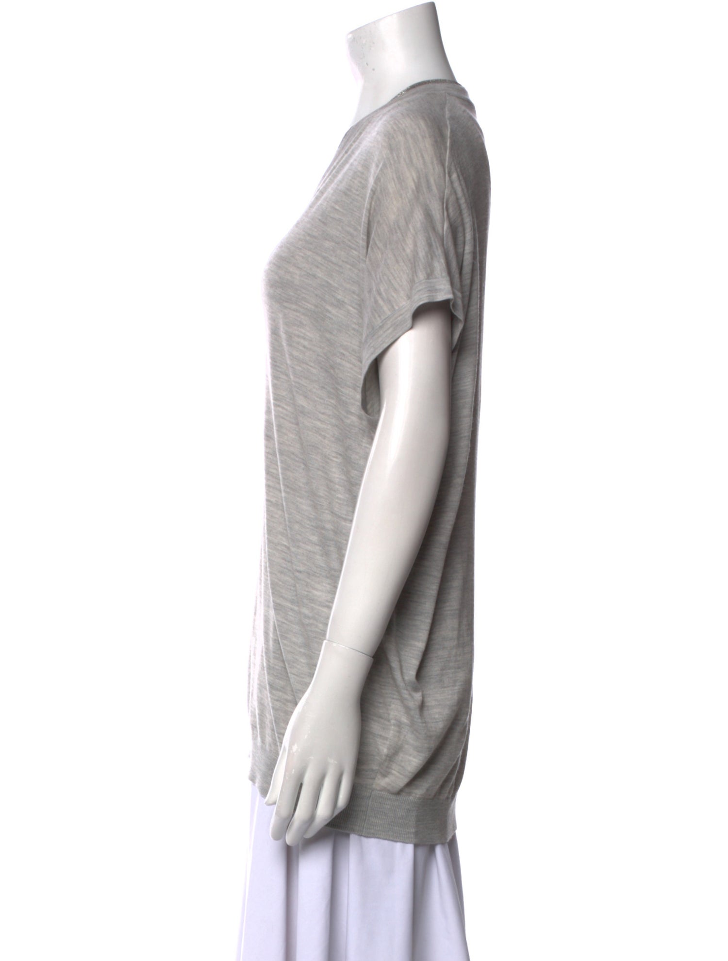 Brunello Cucinelli Virgin Wool V-Neck T-Shirt