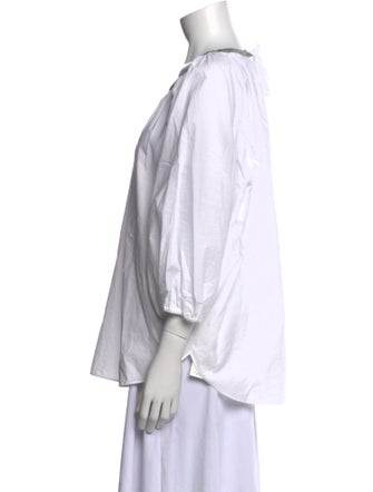 Brunello Cucinelli Scoop Neck Three-Quarter Sleeve Tunic