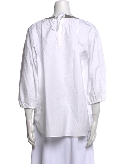 Brunello Cucinelli Scoop Neck Three-Quarter Sleeve Tunic