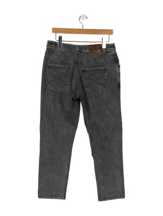 Brunello Cucinelli Mid-Rise Straight Leg Jeans