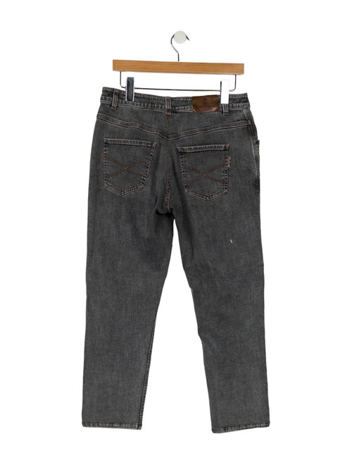 Brunello Cucinelli Mid-Rise Straight Leg Jeans
