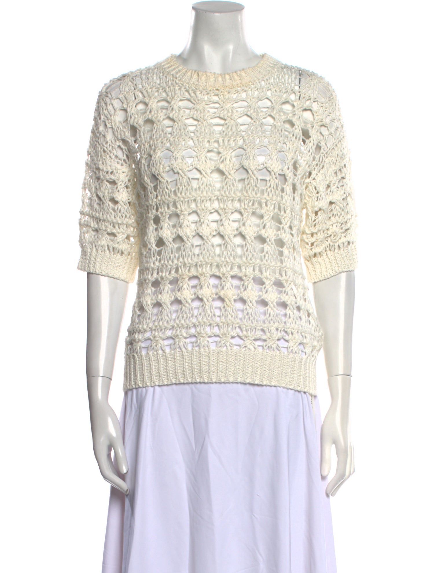 Brunello Cucinelli Striped Crew Neck Sweater