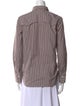 Brunello Cucinelli Plaid Print Long Sleeve Button-Up Top