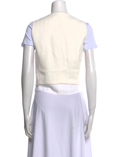 Brunello Cucinelli V-Neck Short Sleeve Button-Up Top