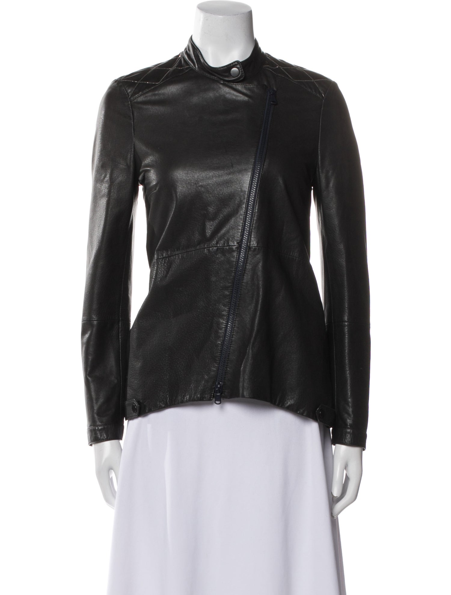 Brunello Cucinelli Leather Biker Jacket