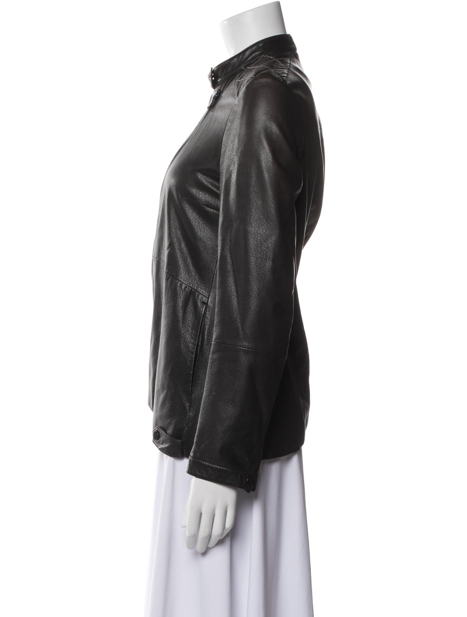 Brunello Cucinelli Leather Biker Jacket