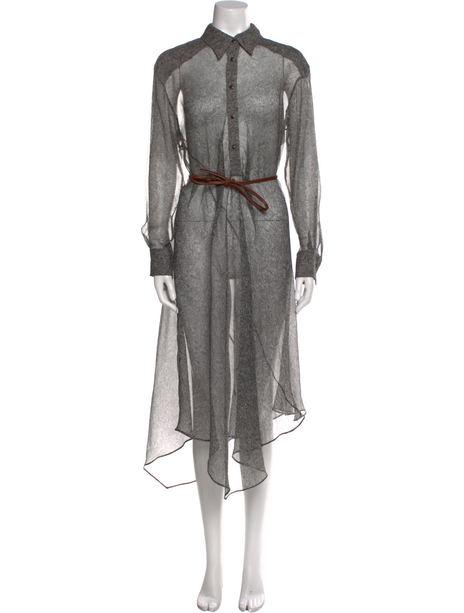 Brunello Cucinelli Silk Midi Length Dress