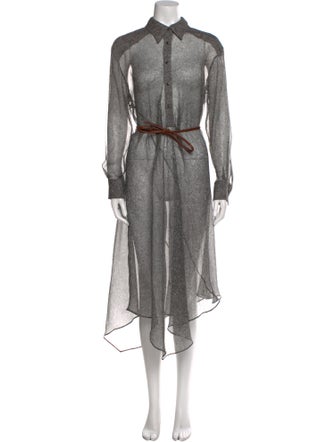 Brunello Cucinelli Silk Midi Length Dress