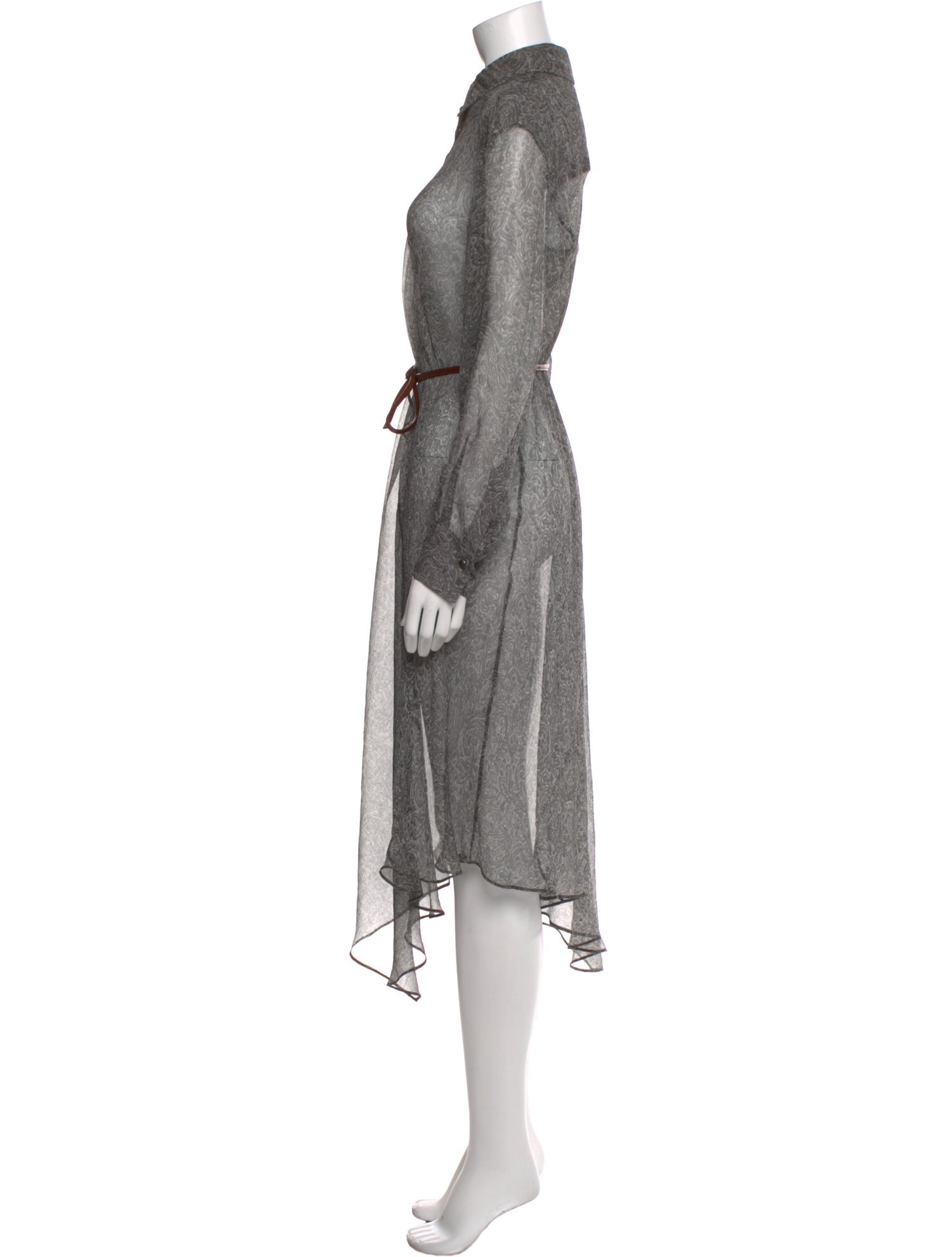 Brunello Cucinelli Silk Midi Length Dress