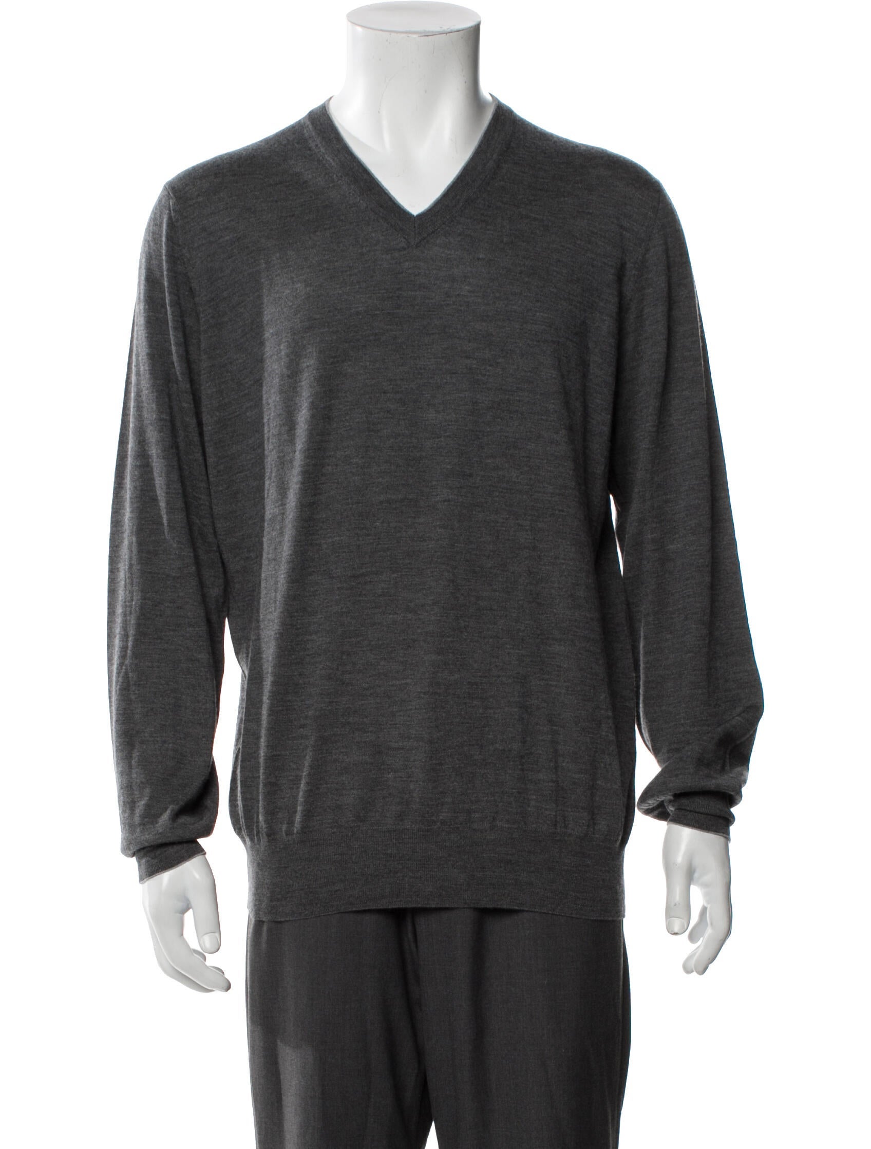 Brunello Cucinelli V-Neck Long Sleeve Pullover