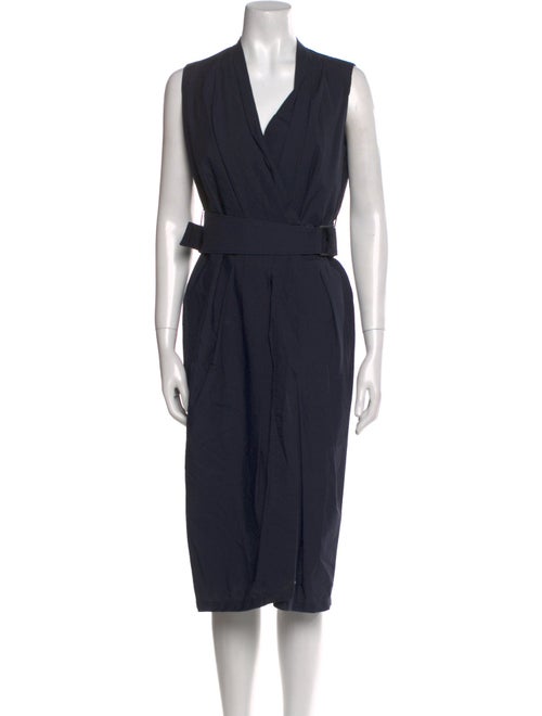 Brunello Cucinelli V-Neck Midi Length Dress