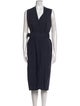 Brunello Cucinelli V-Neck Midi Length Dress