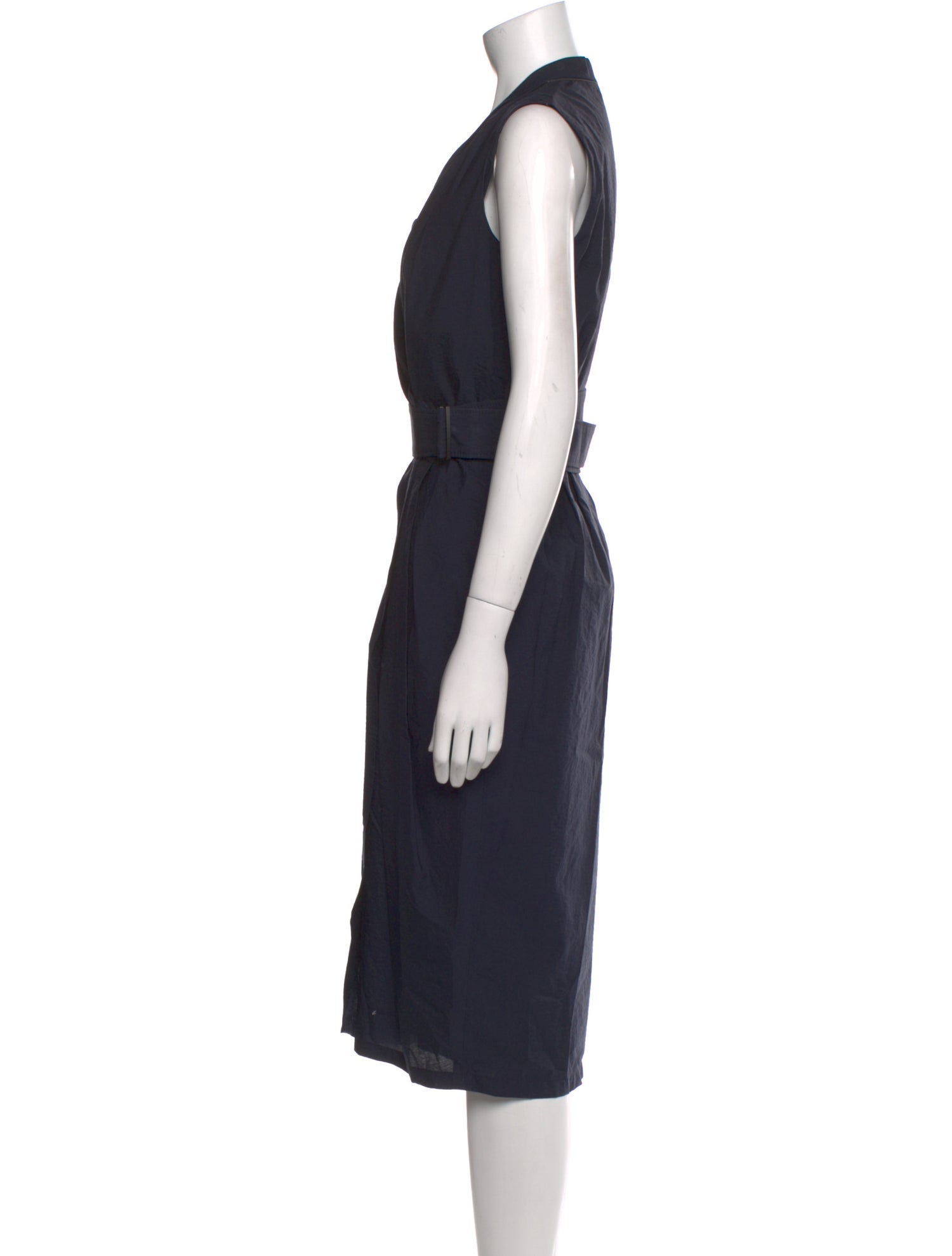 Brunello Cucinelli V-Neck Midi Length Dress