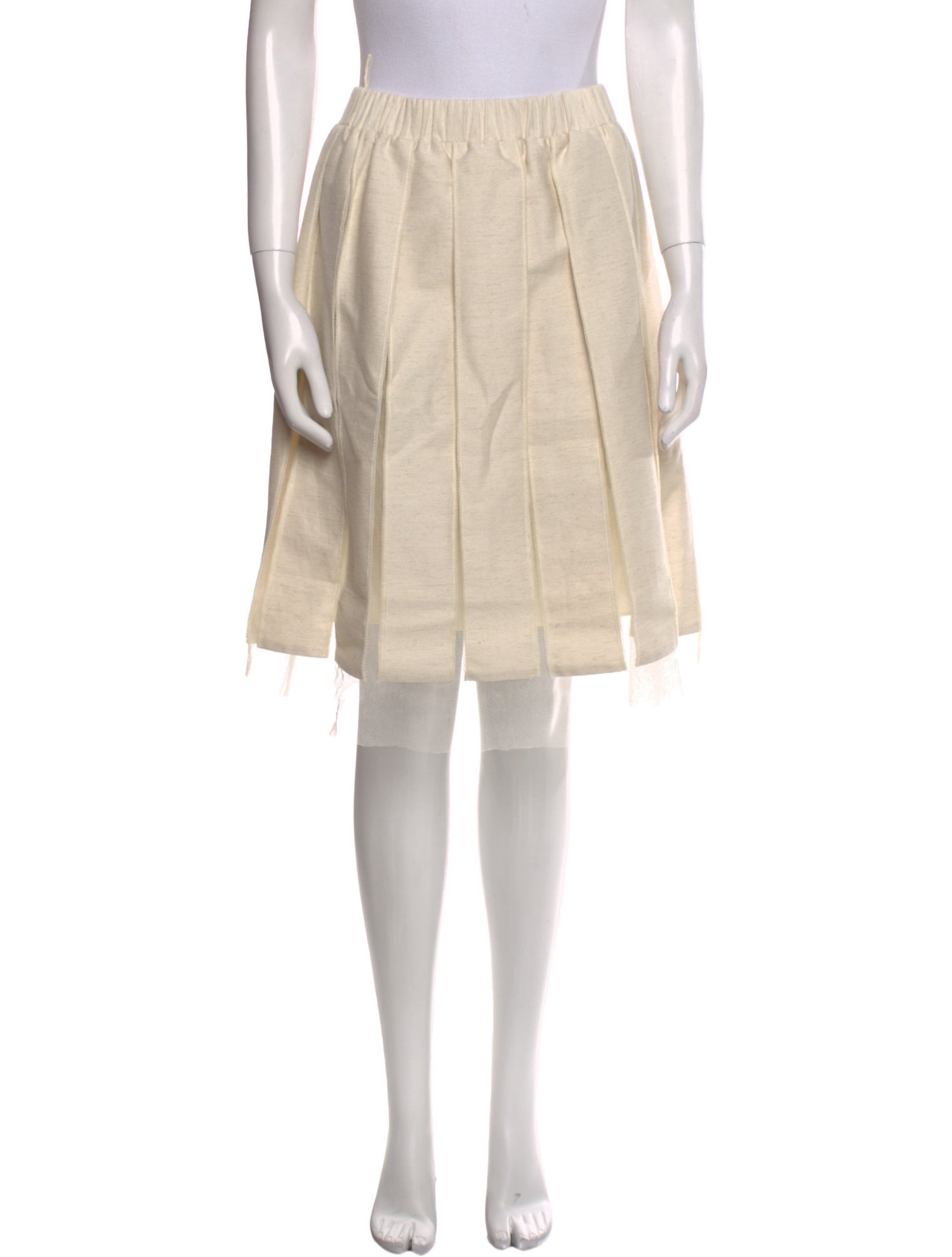 Brunello Cucinelli Pleated Accents Knee-Length Skirt