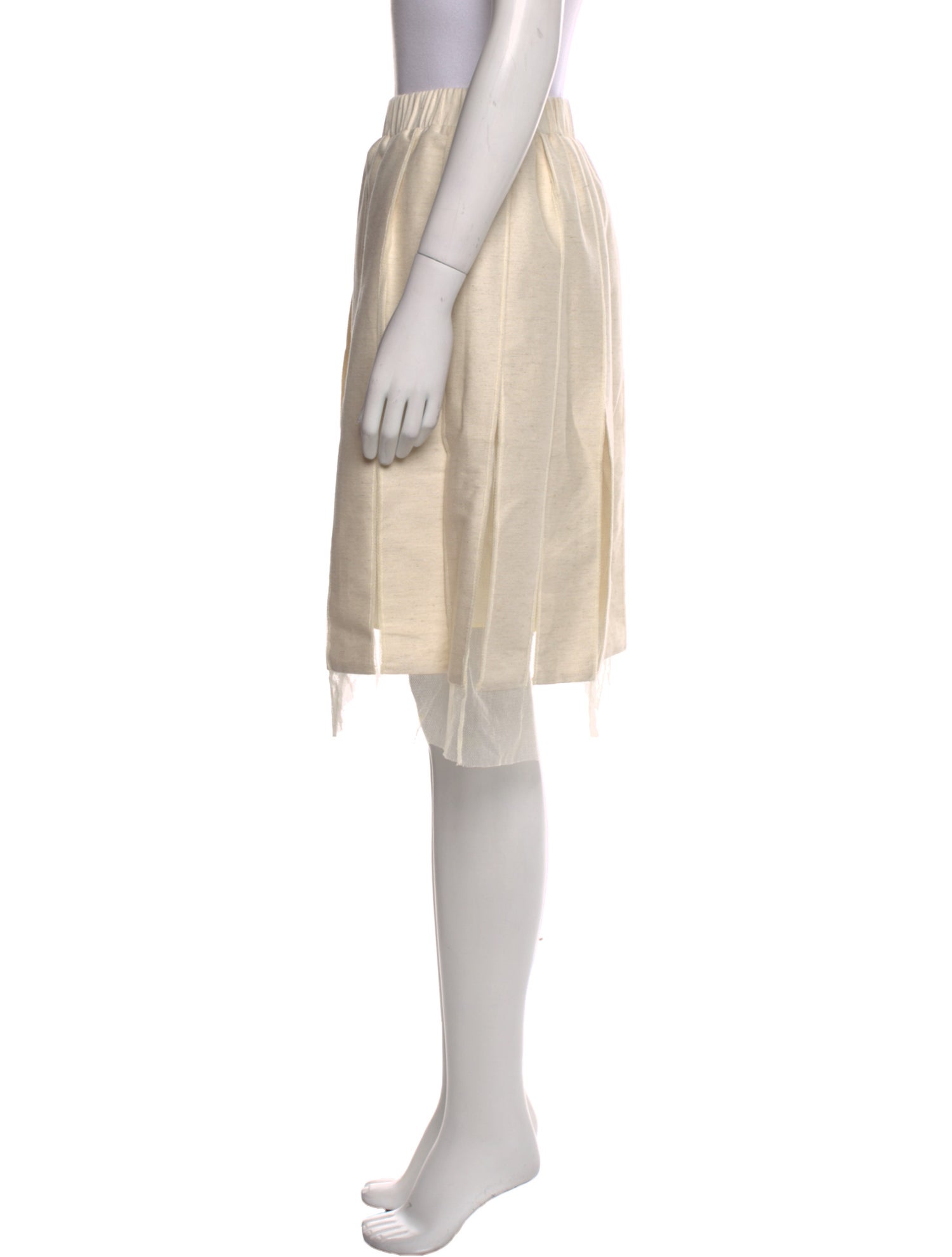 Brunello Cucinelli Pleated Accents Knee-Length Skirt