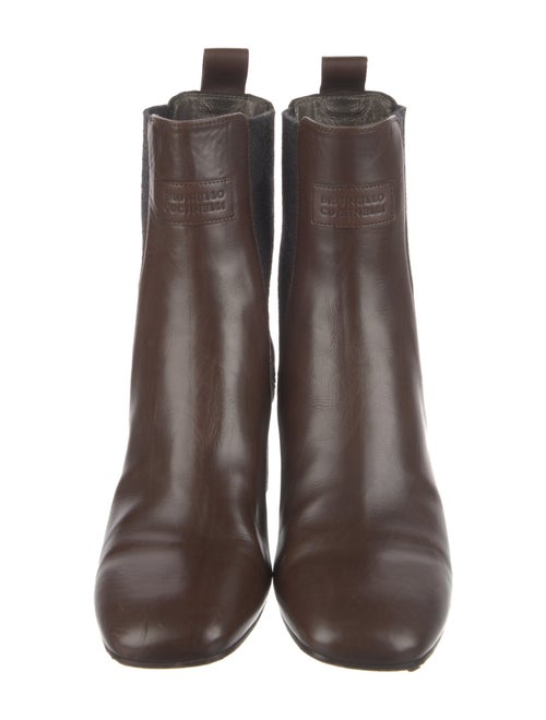 Brunello Cucinelli Monili Leather Chelsea Boots