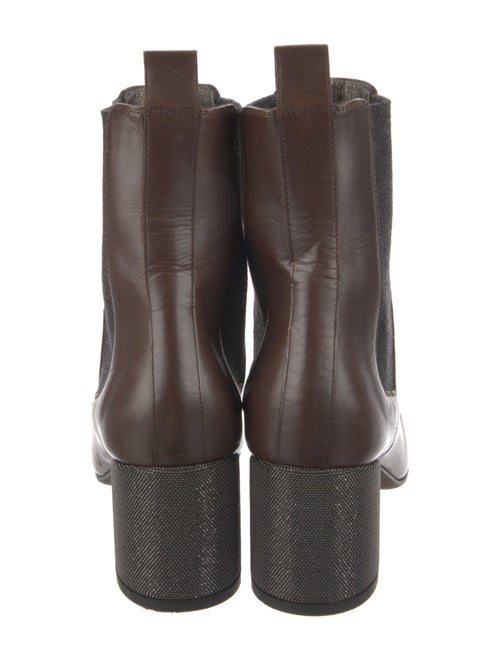 Brunello Cucinelli Monili Leather Chelsea Boots