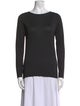 Brunello Cucinelli Scoop Neck Long Sleeve Top