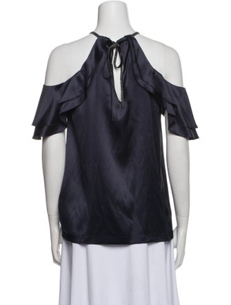 Brunello Cucinelli Silk Crew Neck Blouse