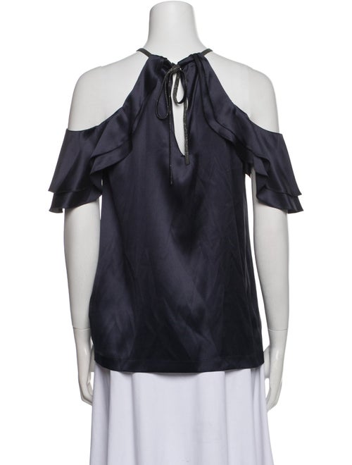 Brunello Cucinelli Silk Crew Neck Blouse