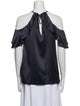 Brunello Cucinelli Silk Crew Neck Blouse