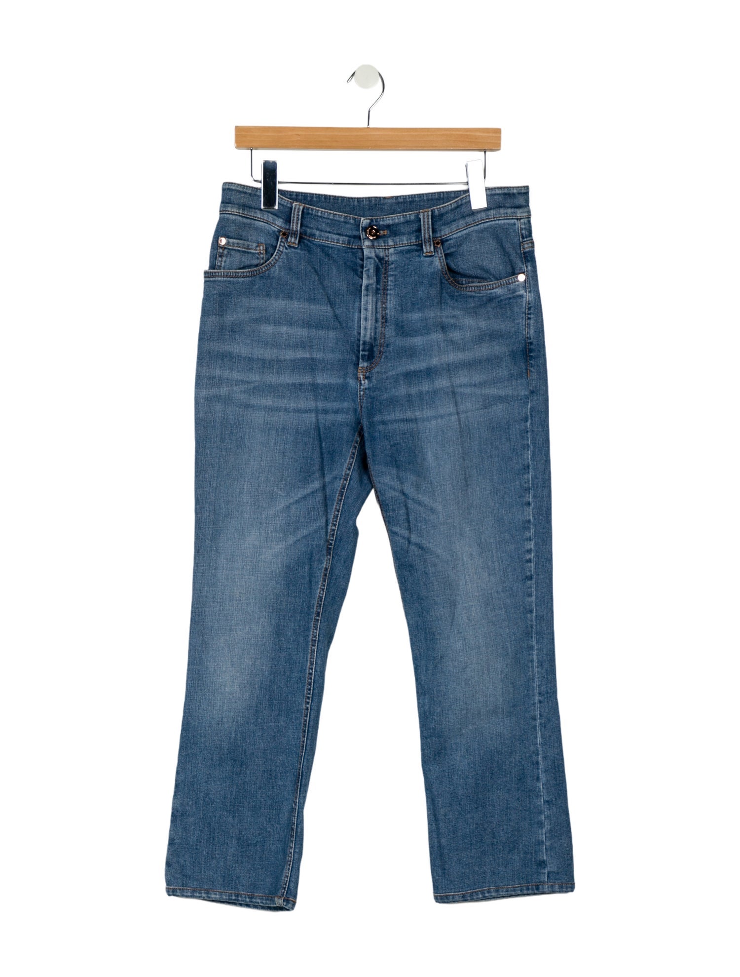 Brunello Cucinelli High-Rise Straight Leg Jeans