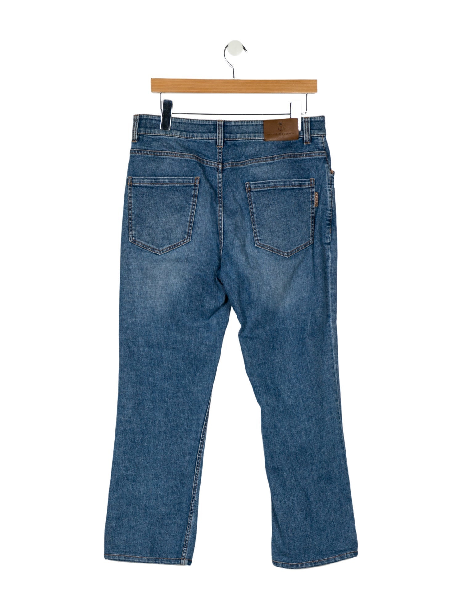 Brunello Cucinelli High-Rise Straight Leg Jeans