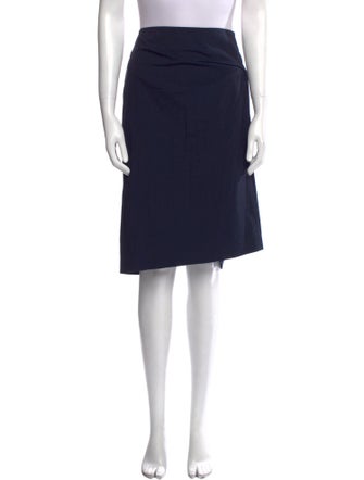 Brunello Cucinelli Leather Trim Embellishment Knee-Length Skirt