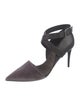 Brunello Cucinelli Velvet Studded Accents D'Orsay Pumps