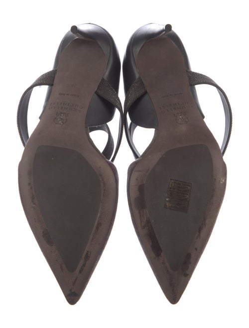 Brunello Cucinelli Velvet Studded Accents D'Orsay Pumps