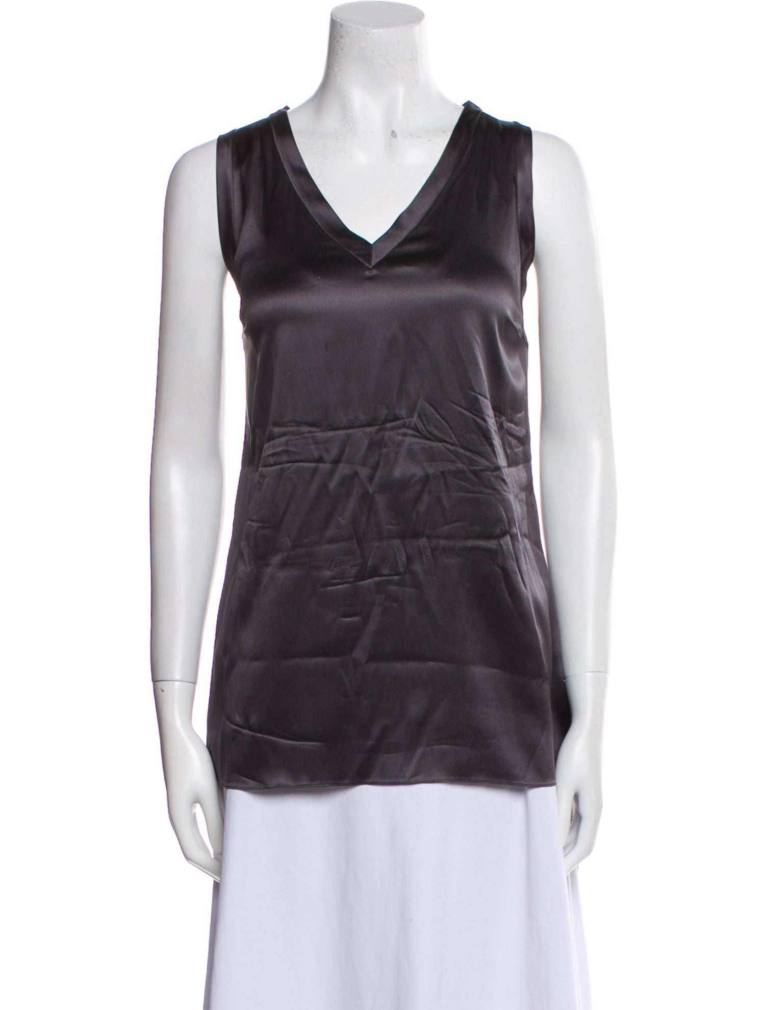 Brunello Cucinelli Silk V-Neck Top