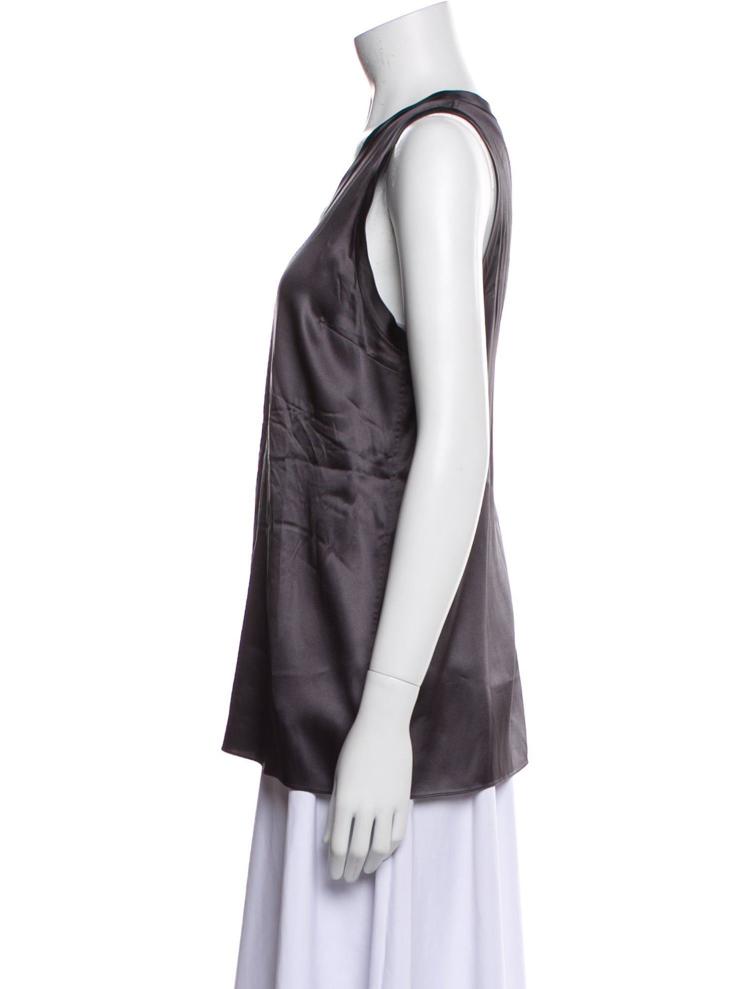 Brunello Cucinelli Silk V-Neck Top