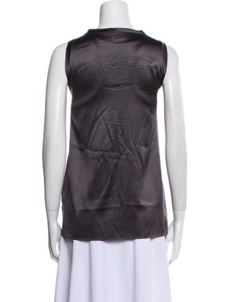 Brunello Cucinelli Silk V-Neck Top