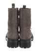 Brunello Cucinelli Monili Suede Combat Boots