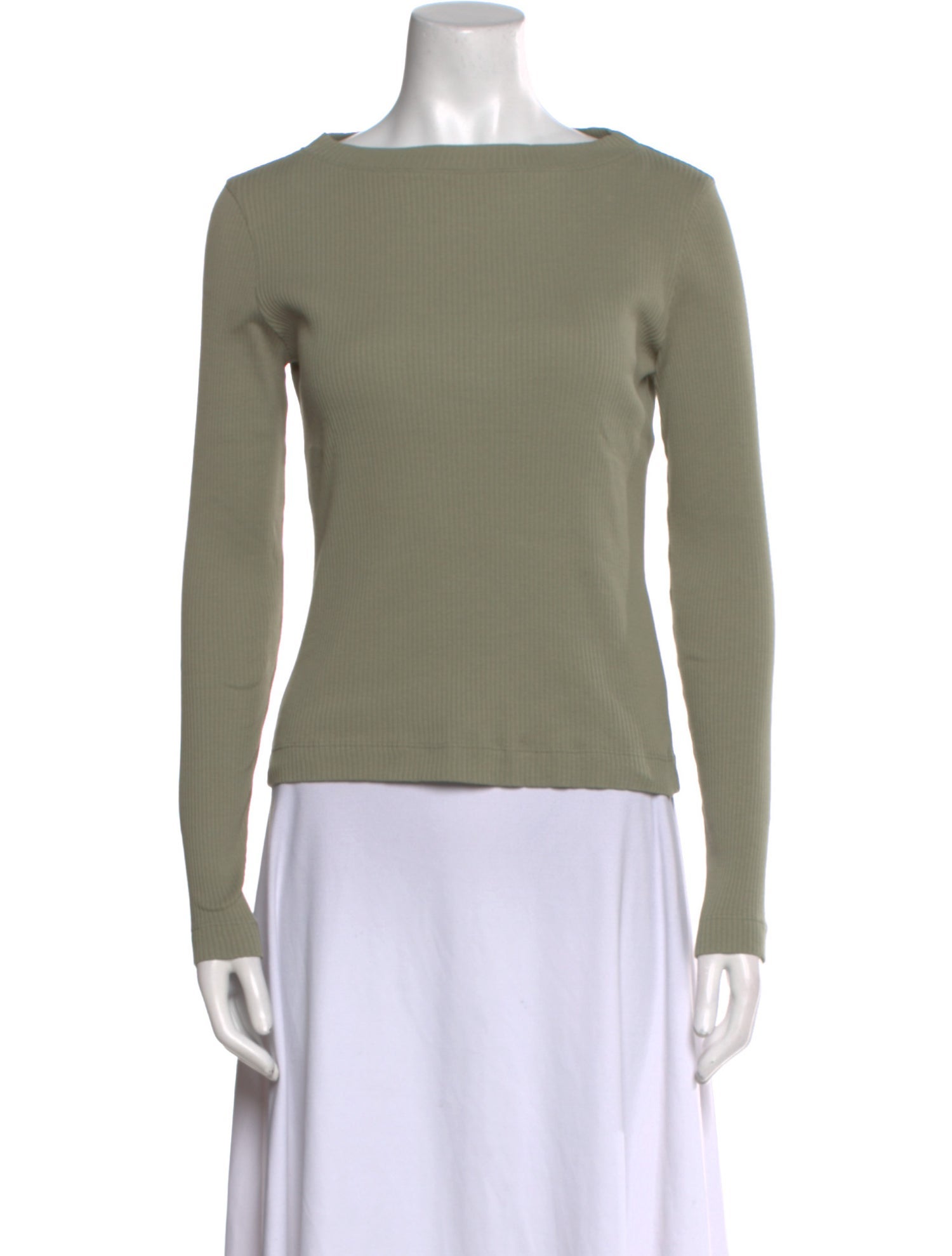Brunello Cucinelli Bateau Neckline Long Sleeve Top