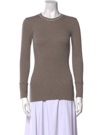 Brunello Cucinelli Crew Neck Long Sleeve Top