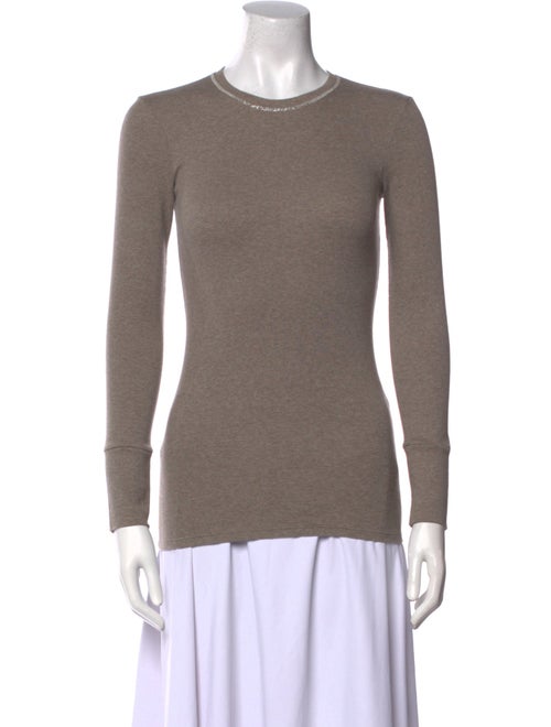 Brunello Cucinelli Crew Neck Long Sleeve Top