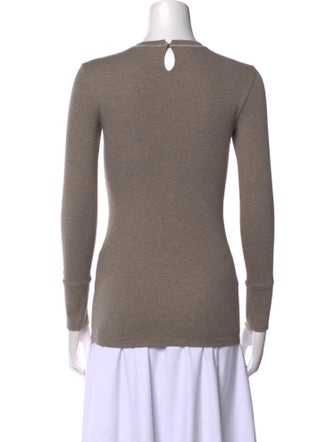 Brunello Cucinelli Crew Neck Long Sleeve Top