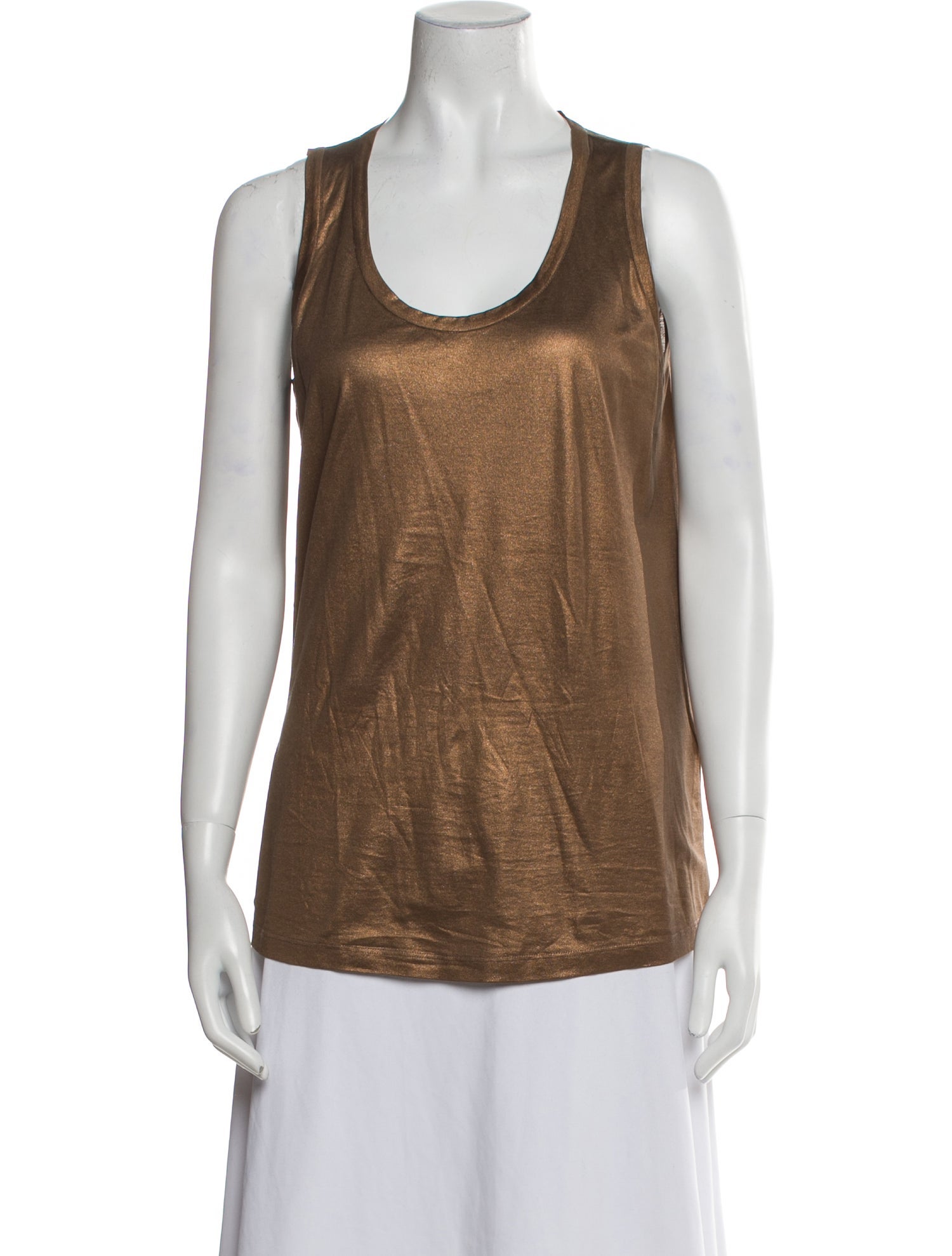 Brunello Cucinelli Scoop Neck Sleeveless Top