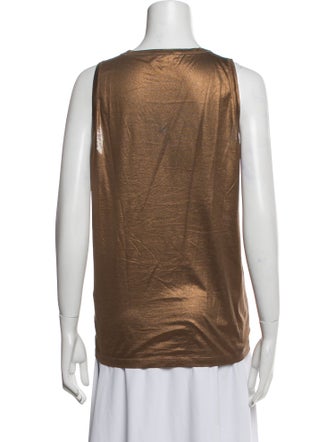 Brunello Cucinelli Scoop Neck Sleeveless Top