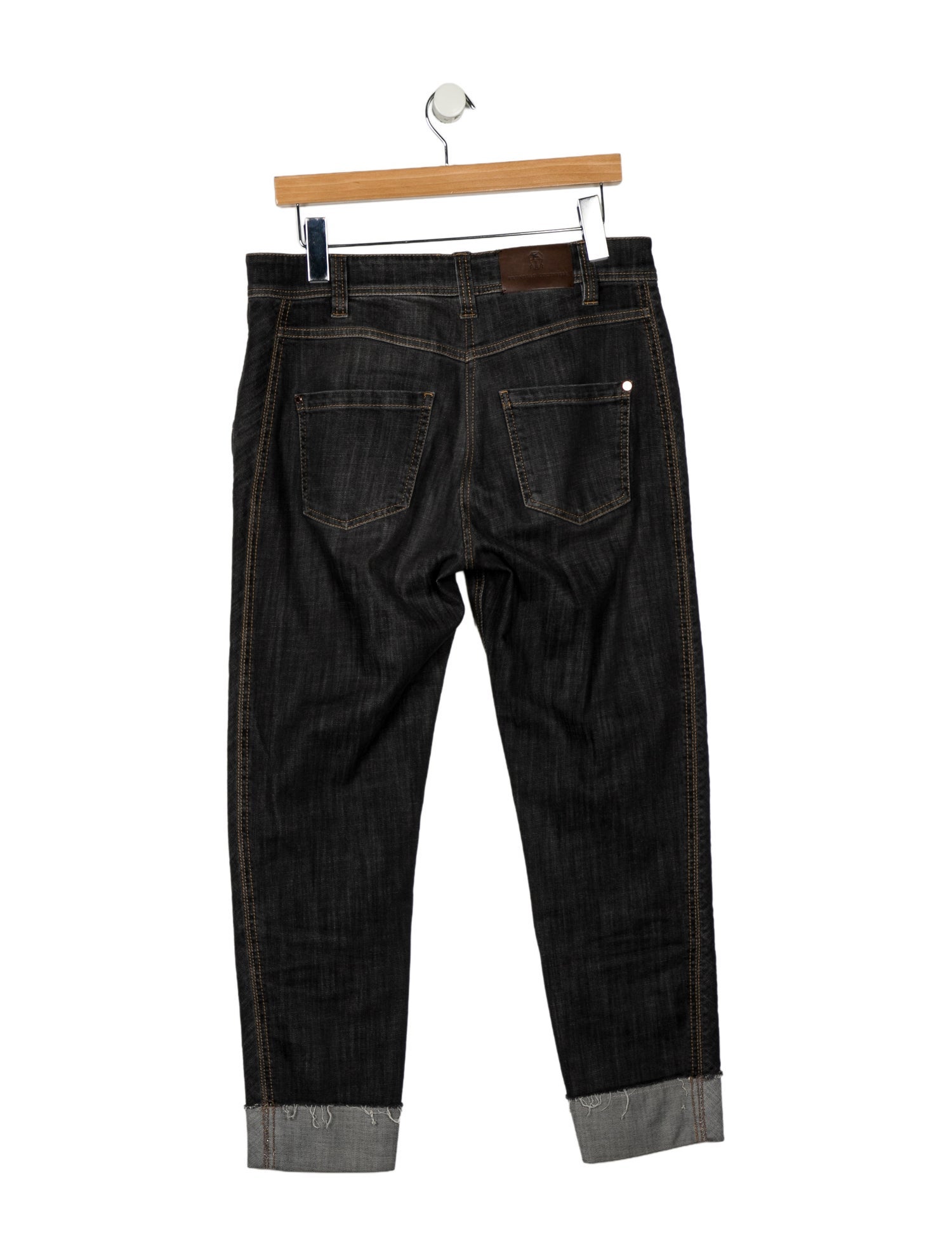 Brunello Cucinelli High-Rise Straight Leg Jeans