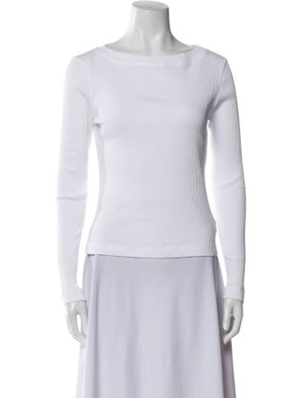 Brunello Cucinelli Scoop Neck Long Sleeve Top