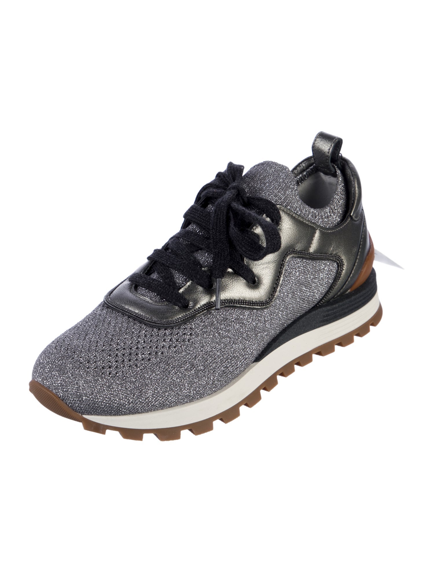 Brunello Cucinelli Leather Trim Embellishment Sneakers w/ Tags